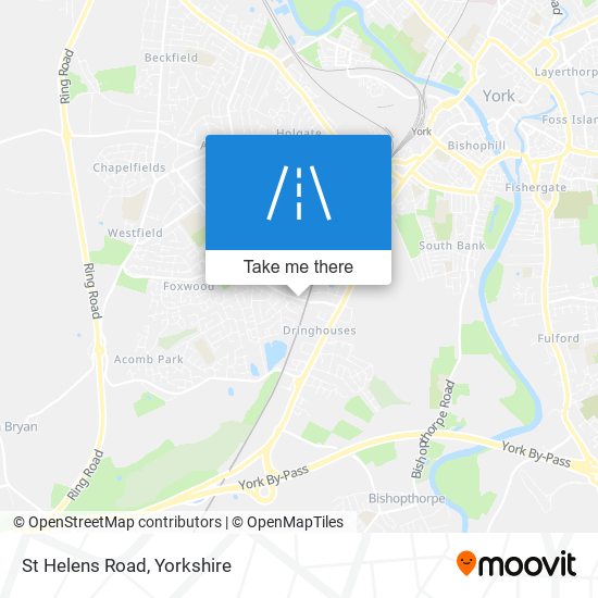 St Helens Road map