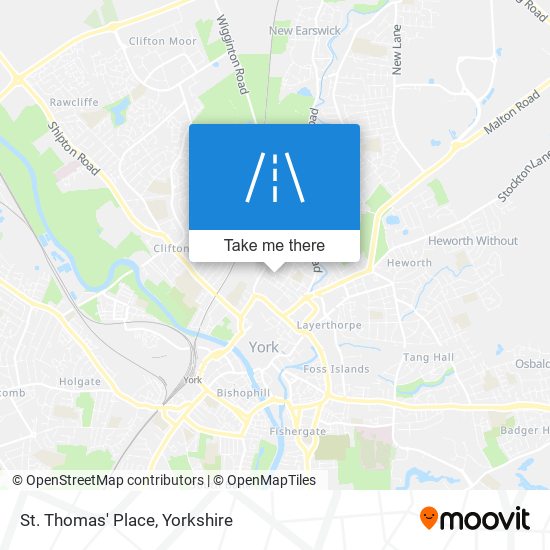 St. Thomas' Place map
