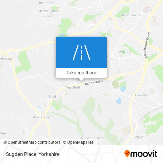Sugden Place map
