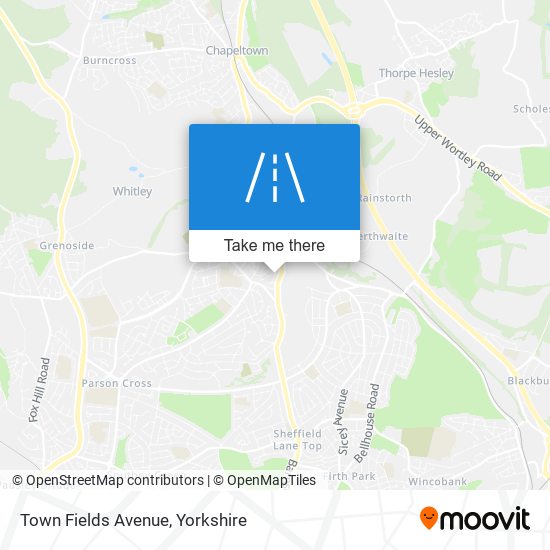 Town Fields Avenue map