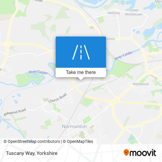 Tuscany Way map