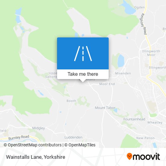Wainstalls Lane map