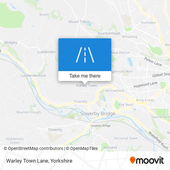 Warley Town Lane map