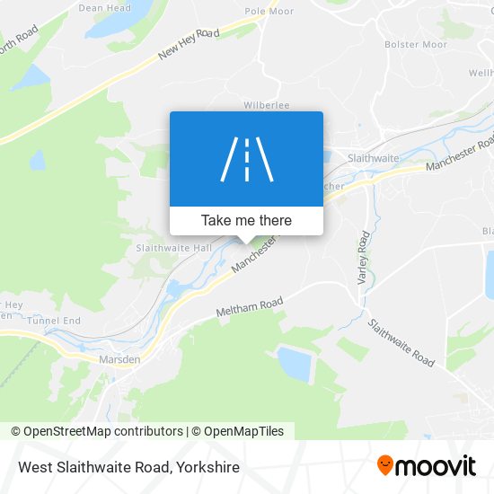 West Slaithwaite Road map