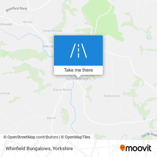 Whinfield Bungalows map