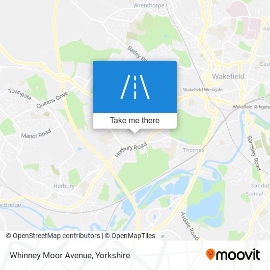 Whinney Moor Avenue map