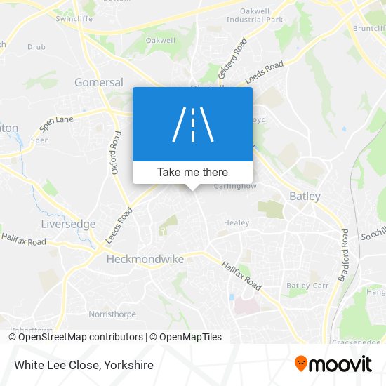 White Lee Close map