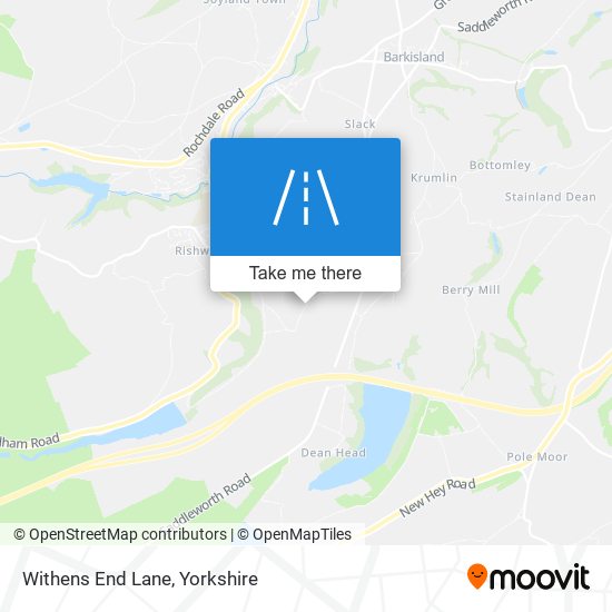 Withens End Lane map