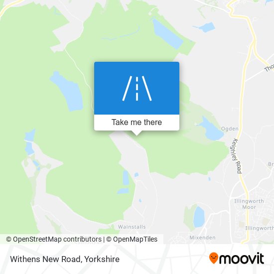 Withens New Road map