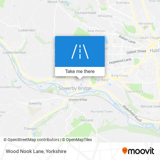 Wood Nook Lane map