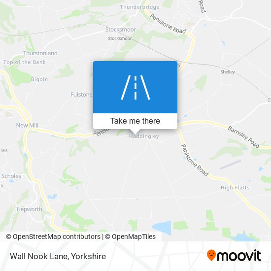 Wall Nook Lane map