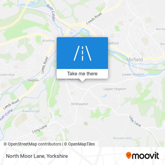 North Moor Lane map