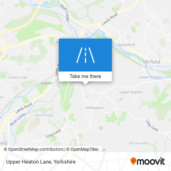 Upper Heaton Lane map