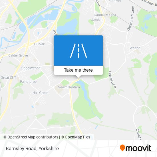 Barnsley Road map