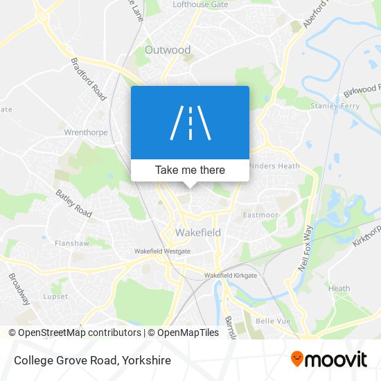 College Grove Road map