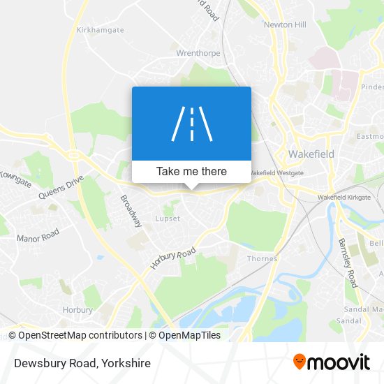 Dewsbury Road map