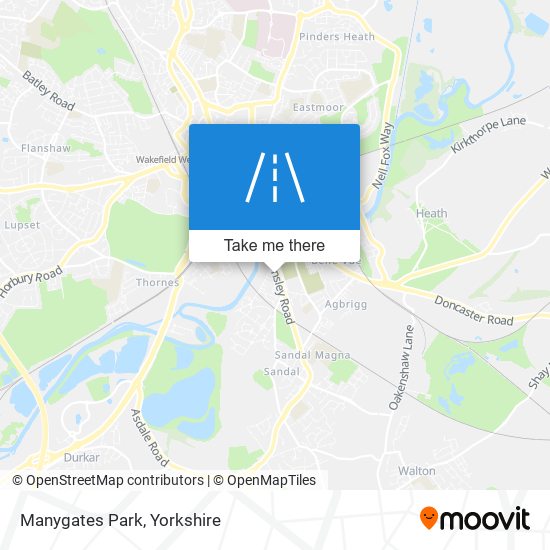 Manygates Park map