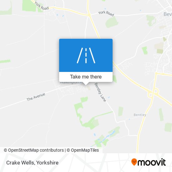 Crake Wells map