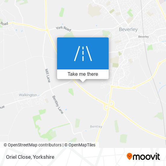 Oriel Close map
