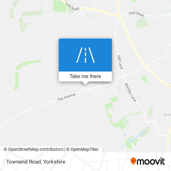 Townend Road map