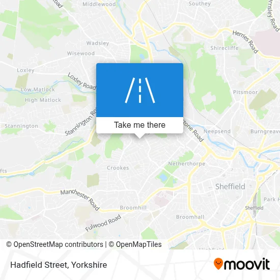Hadfield Postcode How to get to Hadfield Street, Sheffield by bus, light rail or train?