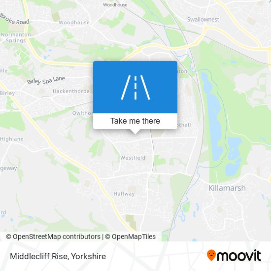 Middlecliff Rise map