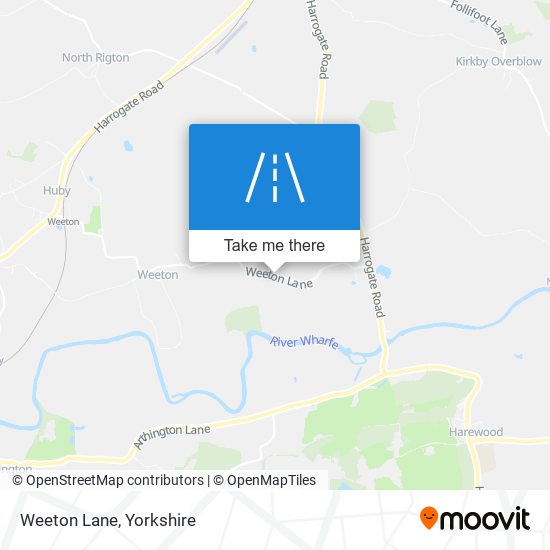 Weeton Lane map