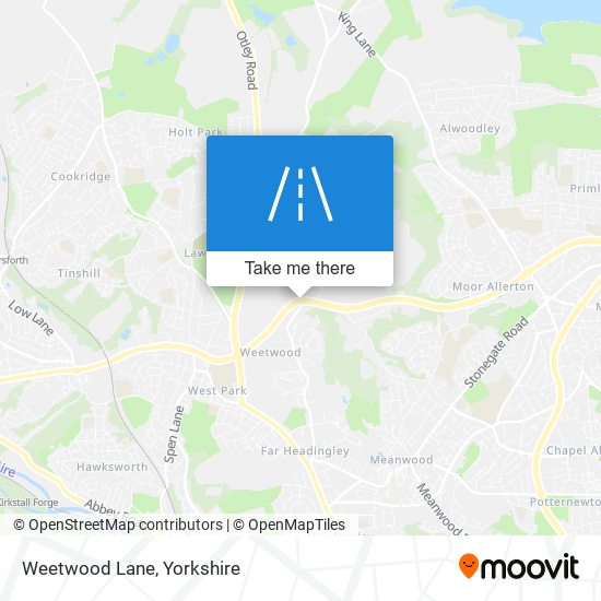 Weetwood Lane map