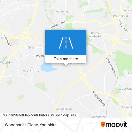 Woodhouse Close map