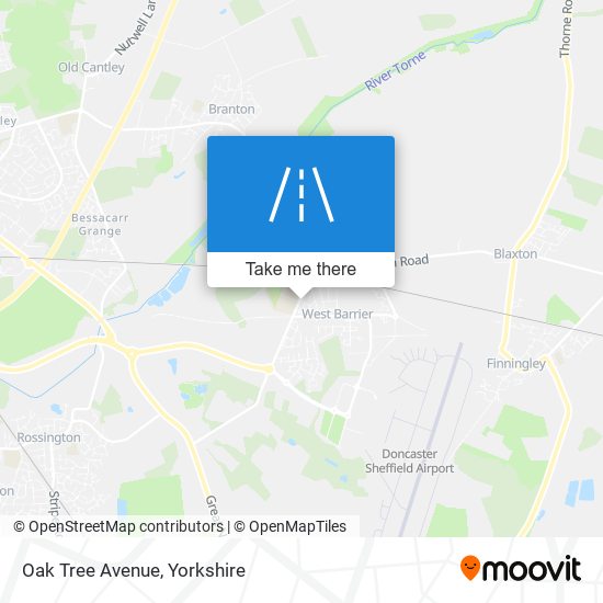 Oak Tree Avenue map