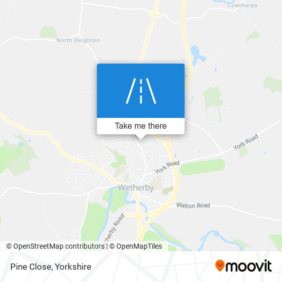 Pine Close map
