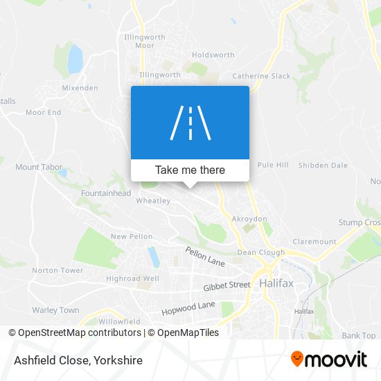 Ashfield Close map