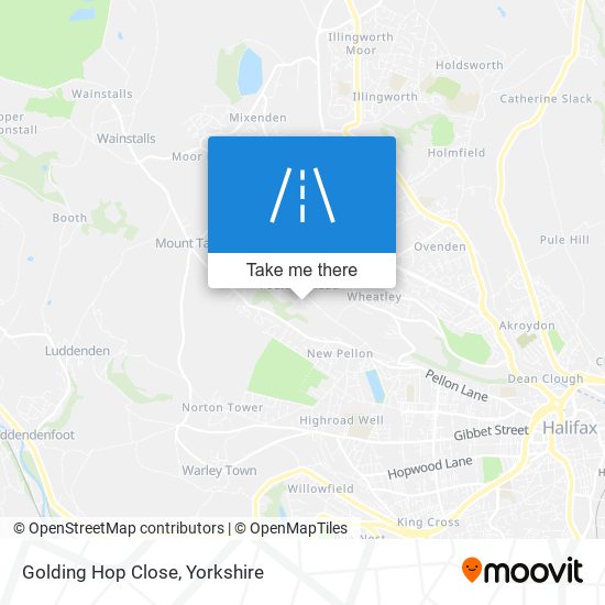 Golding Hop Close map