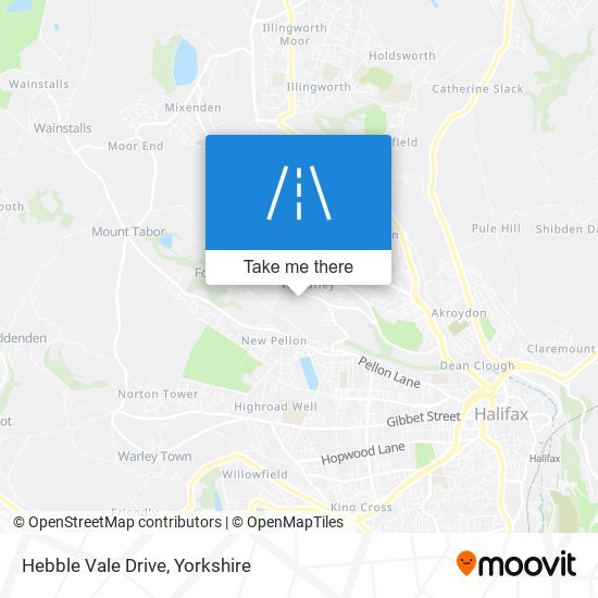 Hebble Vale Drive map