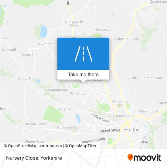 Nursery Close map