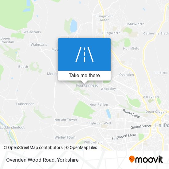 Ovenden Wood Road map