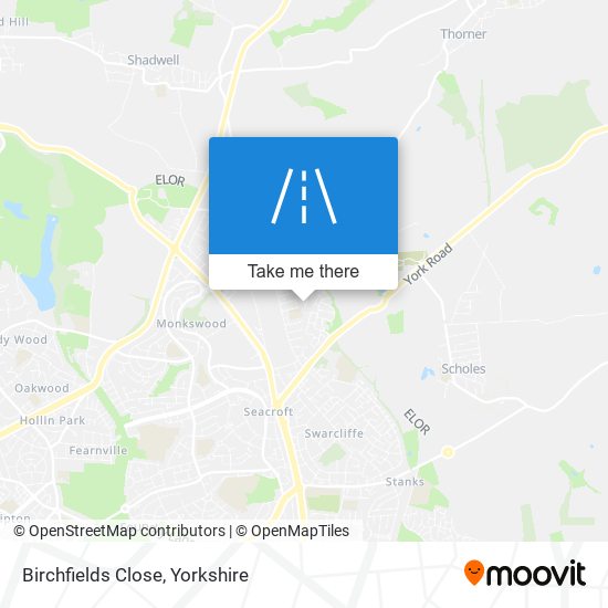 Birchfields Close map