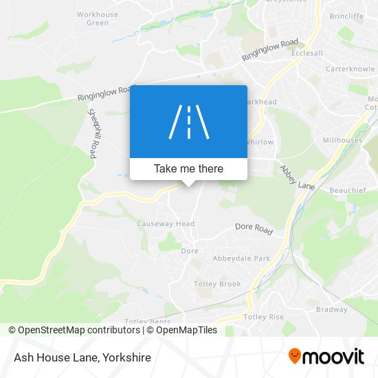 Ash House Lane map