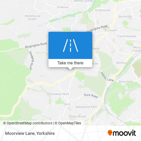 Moorview Lane map