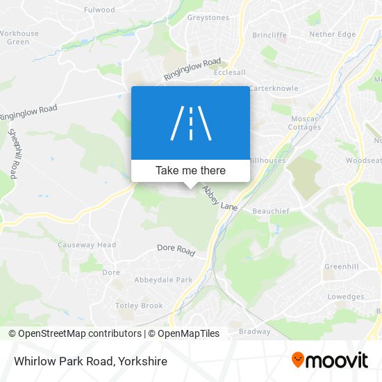Whirlow Park Road map