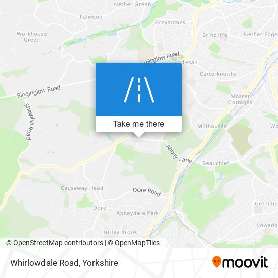 Whirlowdale Road map