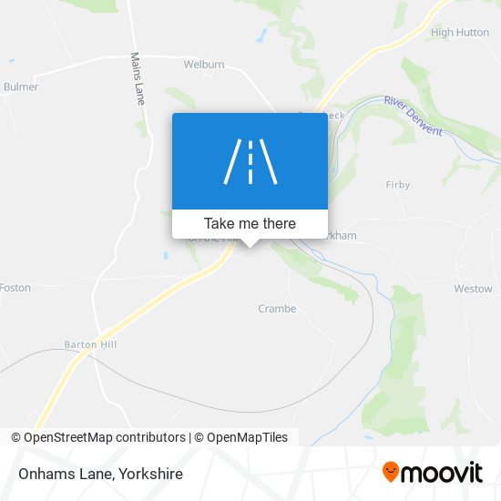 Onhams Lane map
