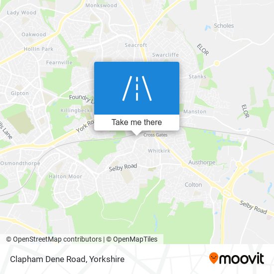 Clapham Dene Road map