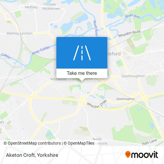 Aketon Croft map