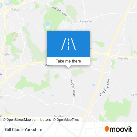 Gill Close map