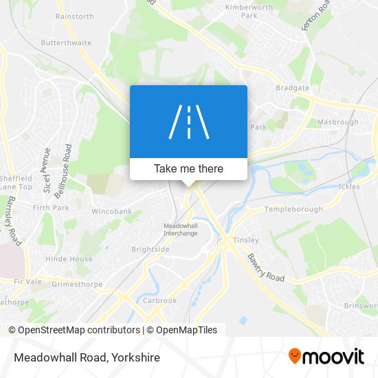 Meadowhall Road map