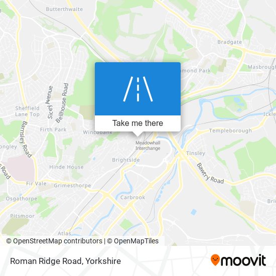Roman Ridge Road map