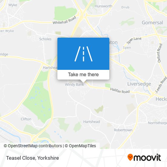 Teasel Close map