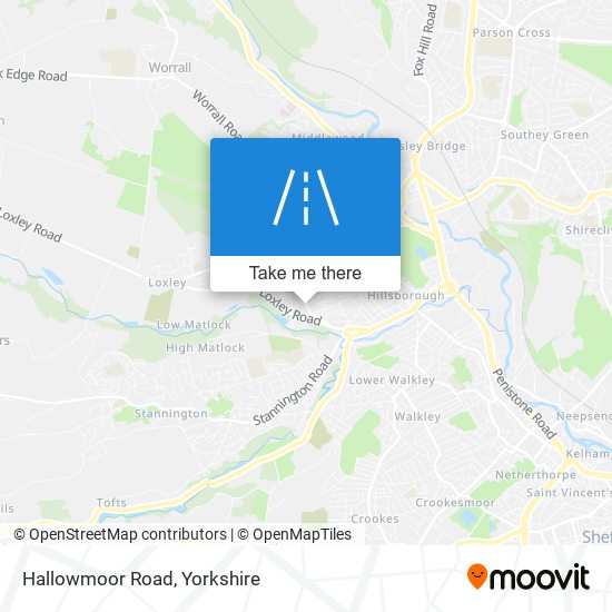 Hallowmoor Road map