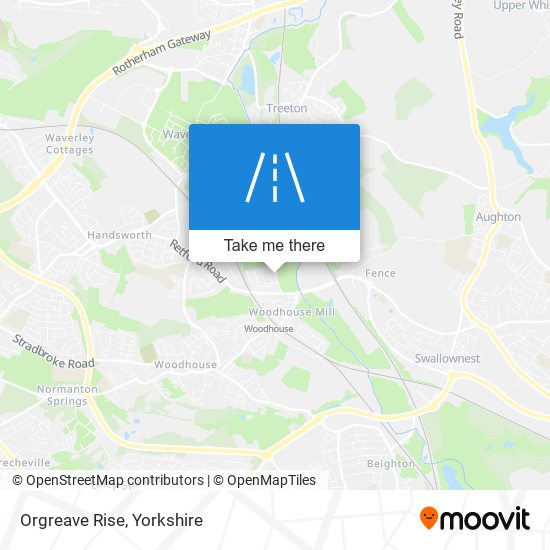Orgreave Rise map